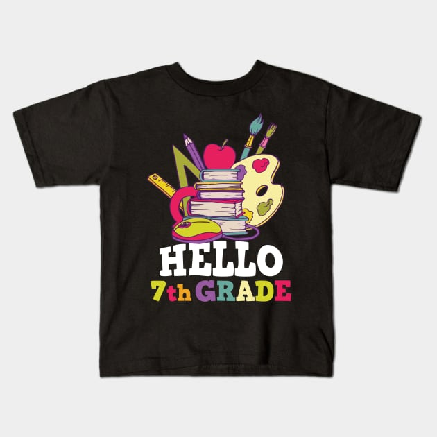 Hello 7th grade Kids T-Shirt by busines_night